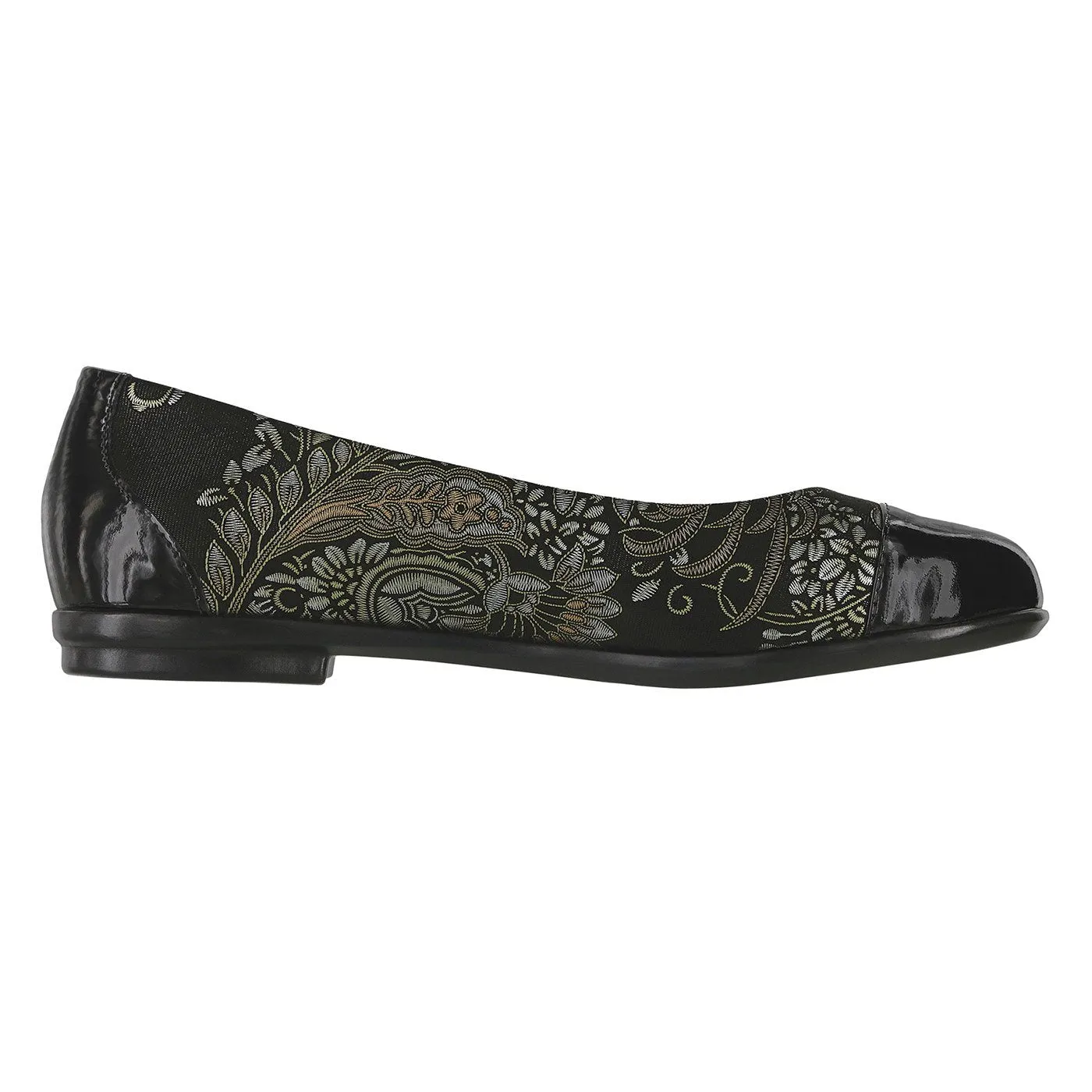 Women's Scenic Ballet Flat Brocade black patent