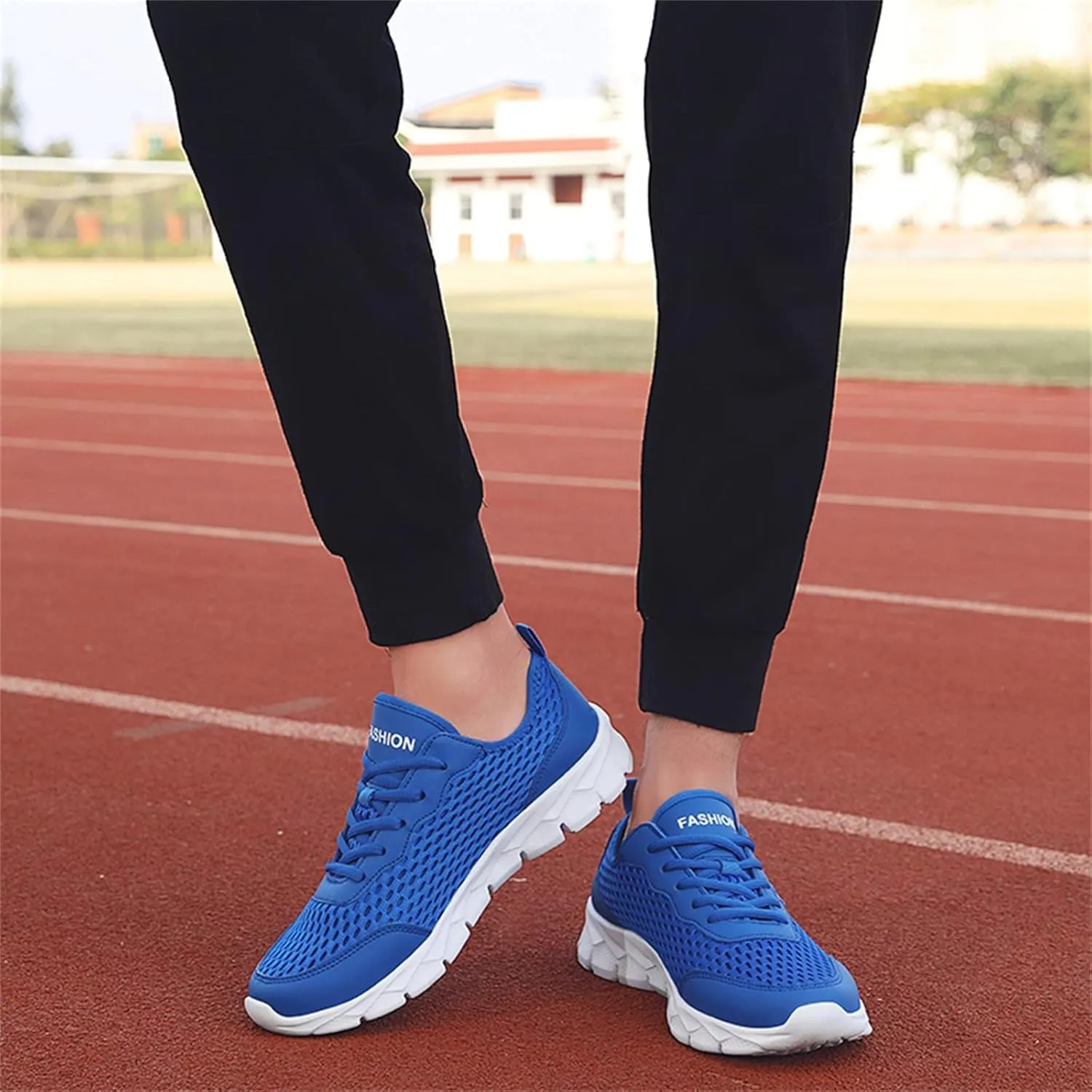 Womens Sneakers Air Cushion Running Shoes Lace Up Tennis Shoes Womens Mesh Dressy Casual Shoes Men's Fashion Sneakers Red Tennis Shoe Trainers Shoe