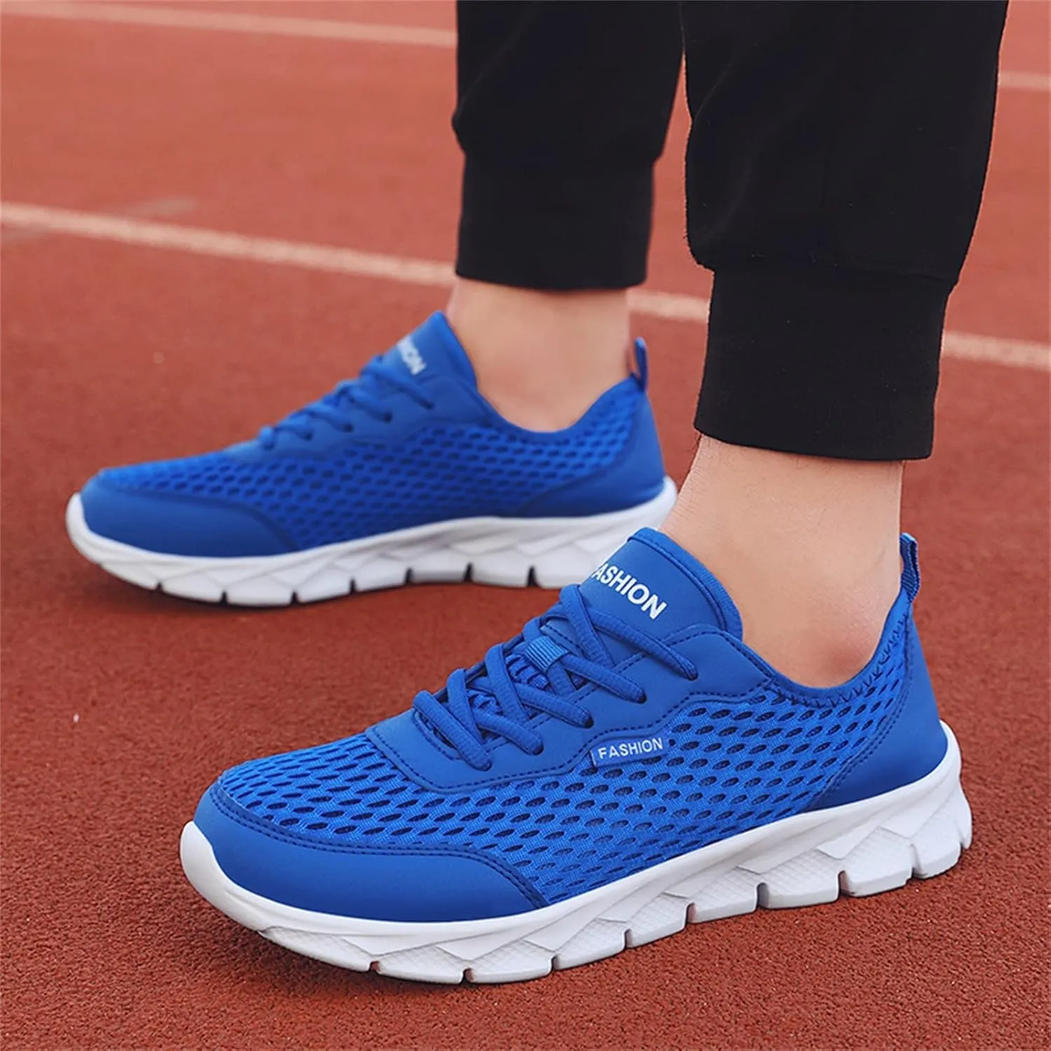 Womens Sneakers Air Cushion Running Shoes Lace Up Tennis Shoes Womens Mesh Dressy Casual Shoes Men's Fashion Sneakers Red Tennis Shoe Trainers Shoe
