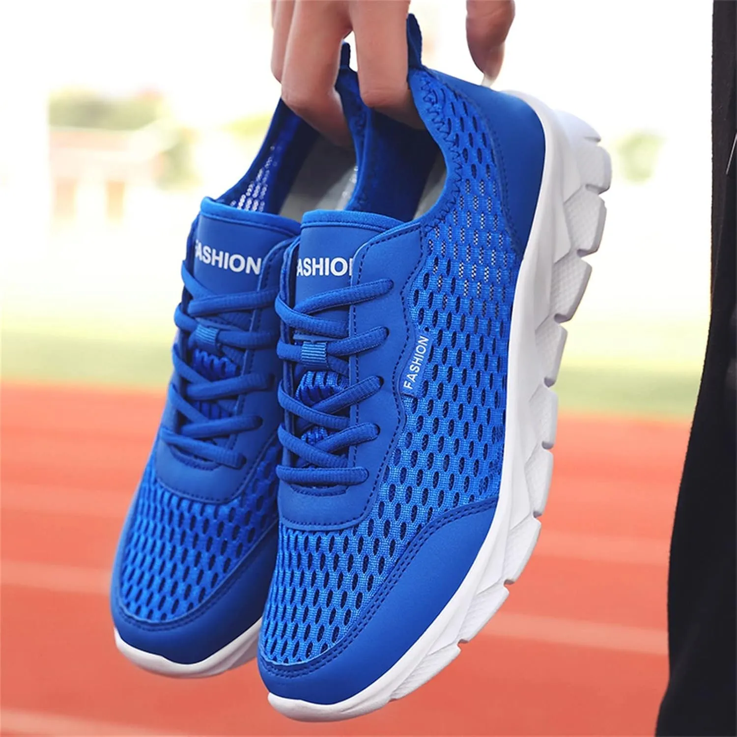 Womens Sneakers Air Cushion Running Shoes Lace Up Tennis Shoes Womens Mesh Dressy Casual Shoes Men's Fashion Sneakers Red Tennis Shoe Trainers Shoe