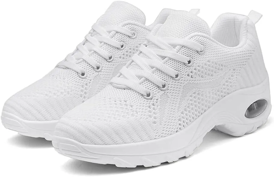 Women's Walking Shoes Arch Support Comfortable Lightweight Mesh Non-Slip Work Shoes Modern Jazz Dance Casual Shoes Thick Sole Loafers