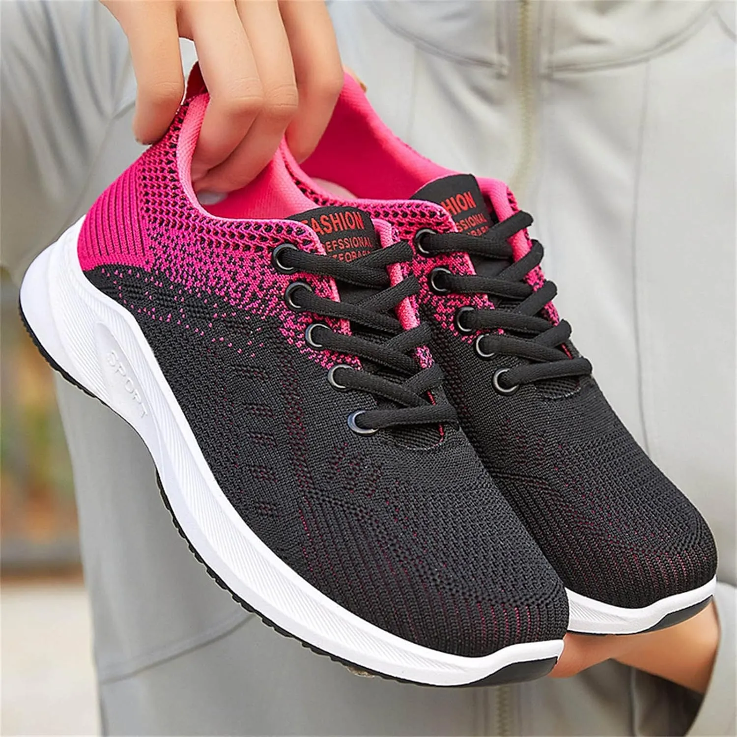 Women's Walking Shoes Lightweight Tennis Fashion Sneakers Lace Up Tennis Shoes Men Jogging Woman Shoes Casual Men Shoes Sneakers Black Tennis Shoe Trainers Shoe
