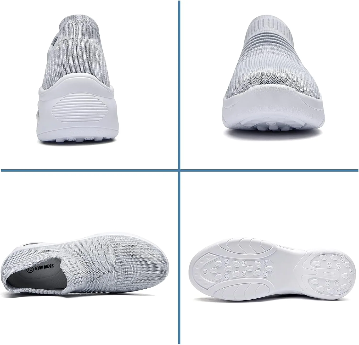 ZZS Women's Walking Shoes Sock Sneakers Mesh Slip On Air Cushion Nurse Shoes Platform Loafers